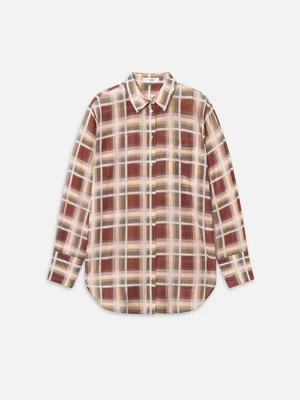 The Plaid Boy Shirt -- Silver Peony Plaid | Frame Denim