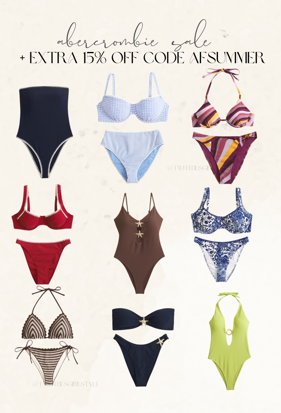 Abercrombie sale swim get extra 15% off stackable with code AFSUMMER￼🙌🏻🙌🏻

Modern summer style from Abercrombie 🤍 Effortless linen sets, chic denim, and timeless neutral pieces perfect for everyday wear, vacations, and elevated casual outfits. Saving all the Memorial Day sale finds for a clean girl summer aesthetic.
#AbercrombieStyle #SummerFashion #NeutralStyle #MemorialDaySale #EffortlessChic

#LTKSeasonal #LTKSaleAlert #LTKSwim