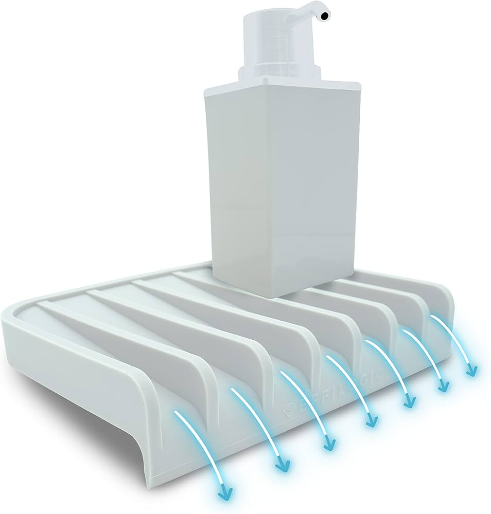 EFFILOGIC Silicone Kitchen Soap Tray - Silicone Sponge Holder Self Draining Soap Tray for Kitchen... | Amazon (US)