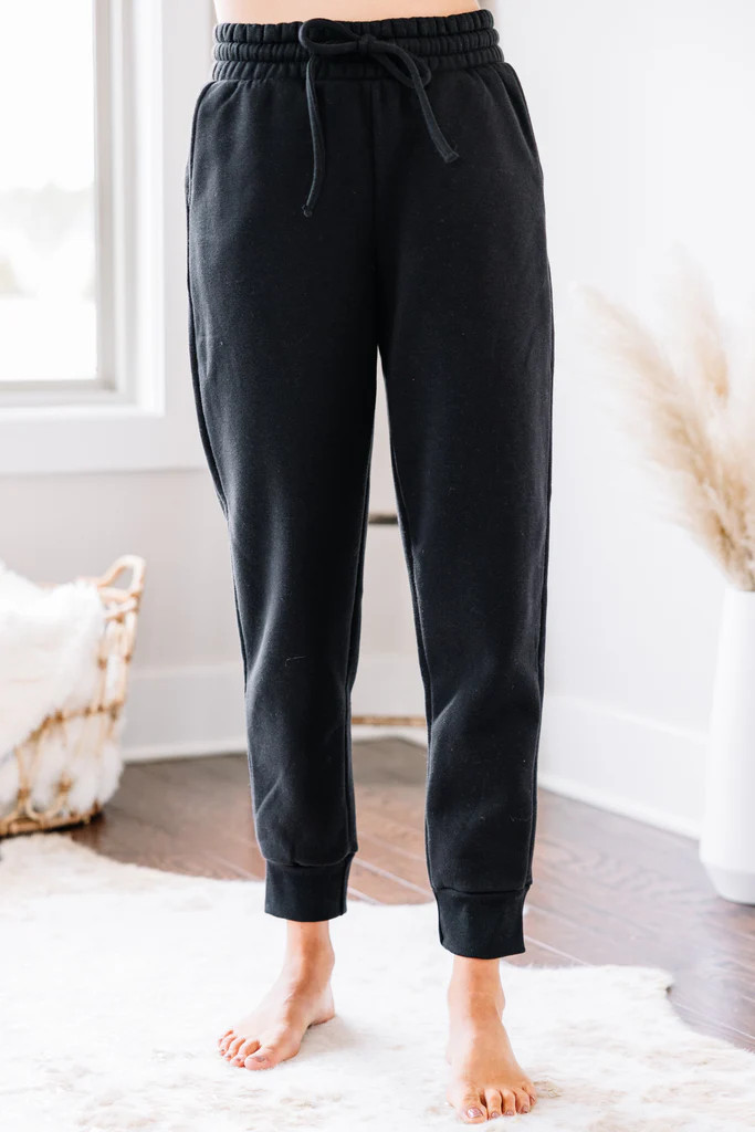 Watch Me Black Joggers | The Mint Julep Boutique