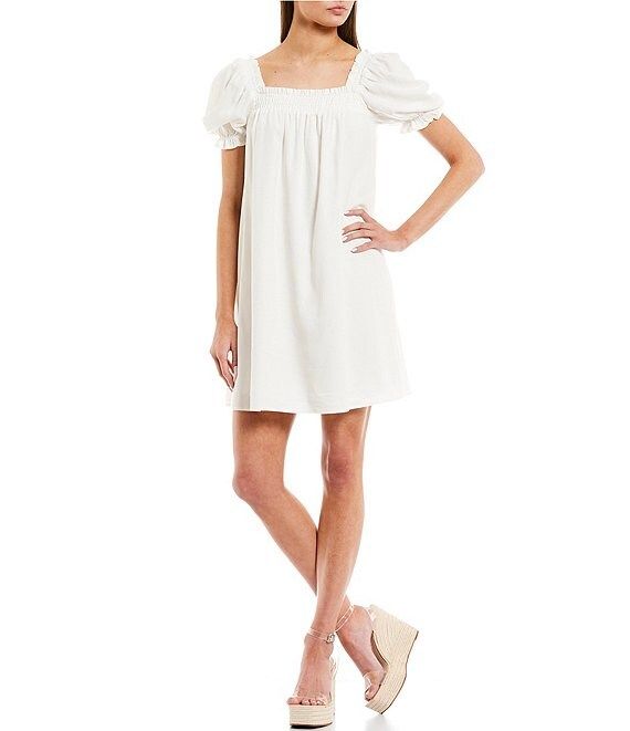 Short Sleeve Babydoll Dress | Dillard's