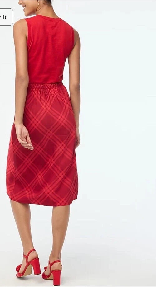 J. Crew Red Bias Slip Skirt Size Large NEW WITH TAGS! | eBay US