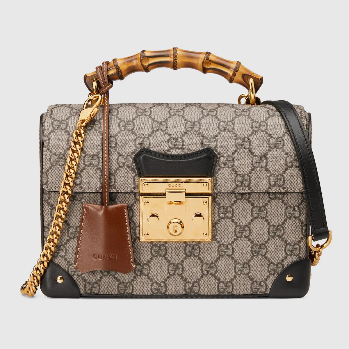 Padlock GG small bamboo shoulder bag | Gucci (US)