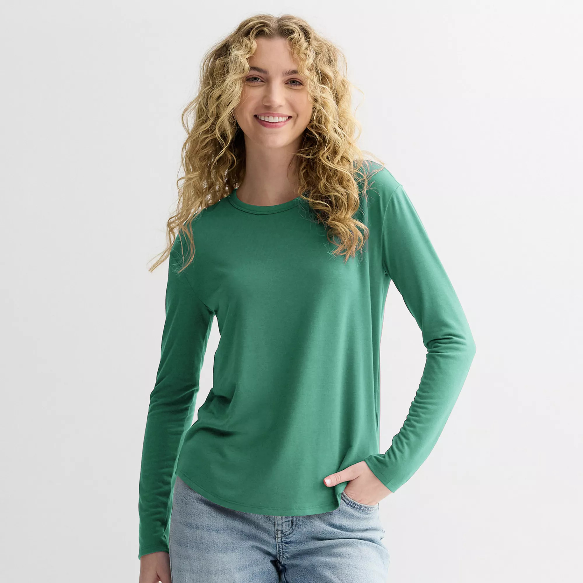 Juniors' SO® Long Sleeve Crewneck Tee | Kohl's