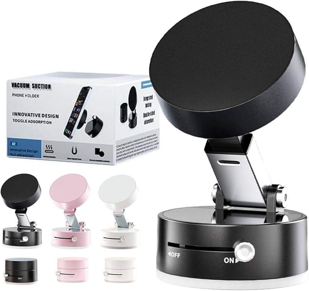 Moztech Phone Holder, 2025 New Vacuum Magnetic Suction Phone Holder, 360 Degree Rotation Dashboar... | Amazon (US)