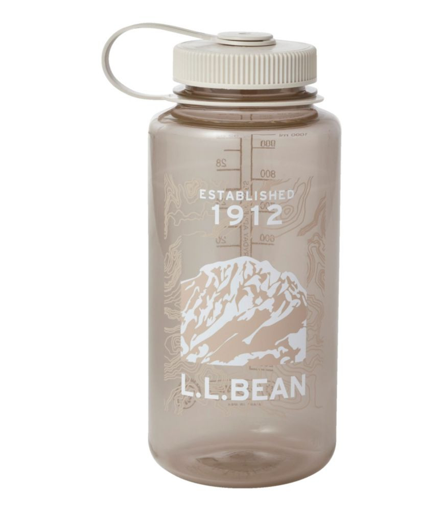 Nalgene Sustain Wide Mouth Water Bottle with L.L.Bean Print, 32 oz. Cotton/Katahdin Topo, Copolyester | L.L. Bean