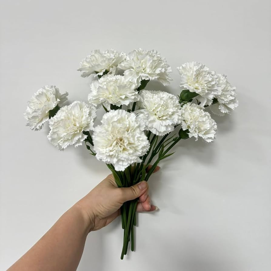 10 Stem Artificial Flowers Carnations Bouquets,11inch Real Touch Flowers with Stems,Silk Petals F... | Amazon (US)