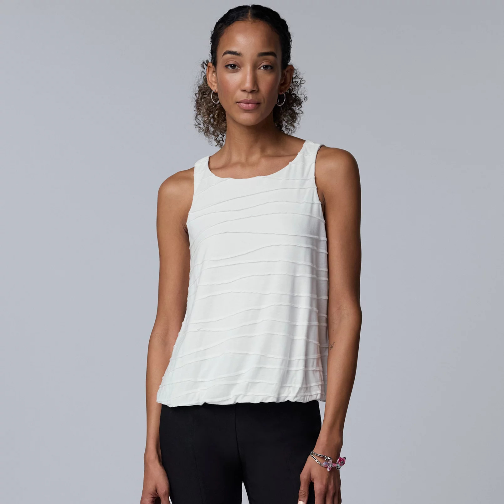 Women's Simply Vera Vera Wang Bubble Tank Top | Kohl's