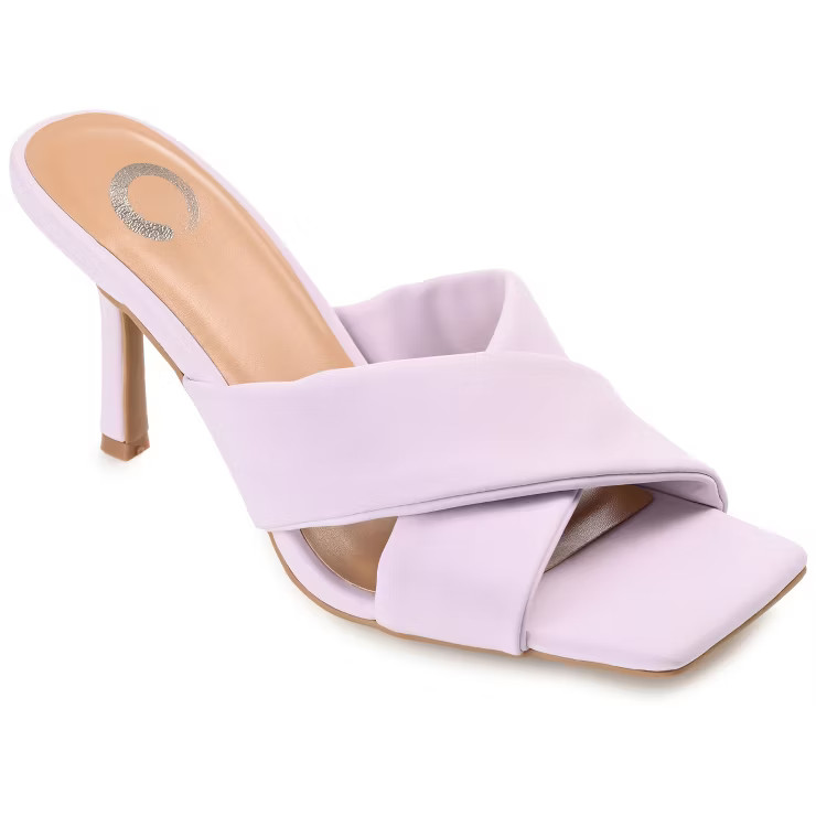 Journee Collection Womens Oppal Tru Comfort Foam Open Toe Mid Stiletto Pumps | Target