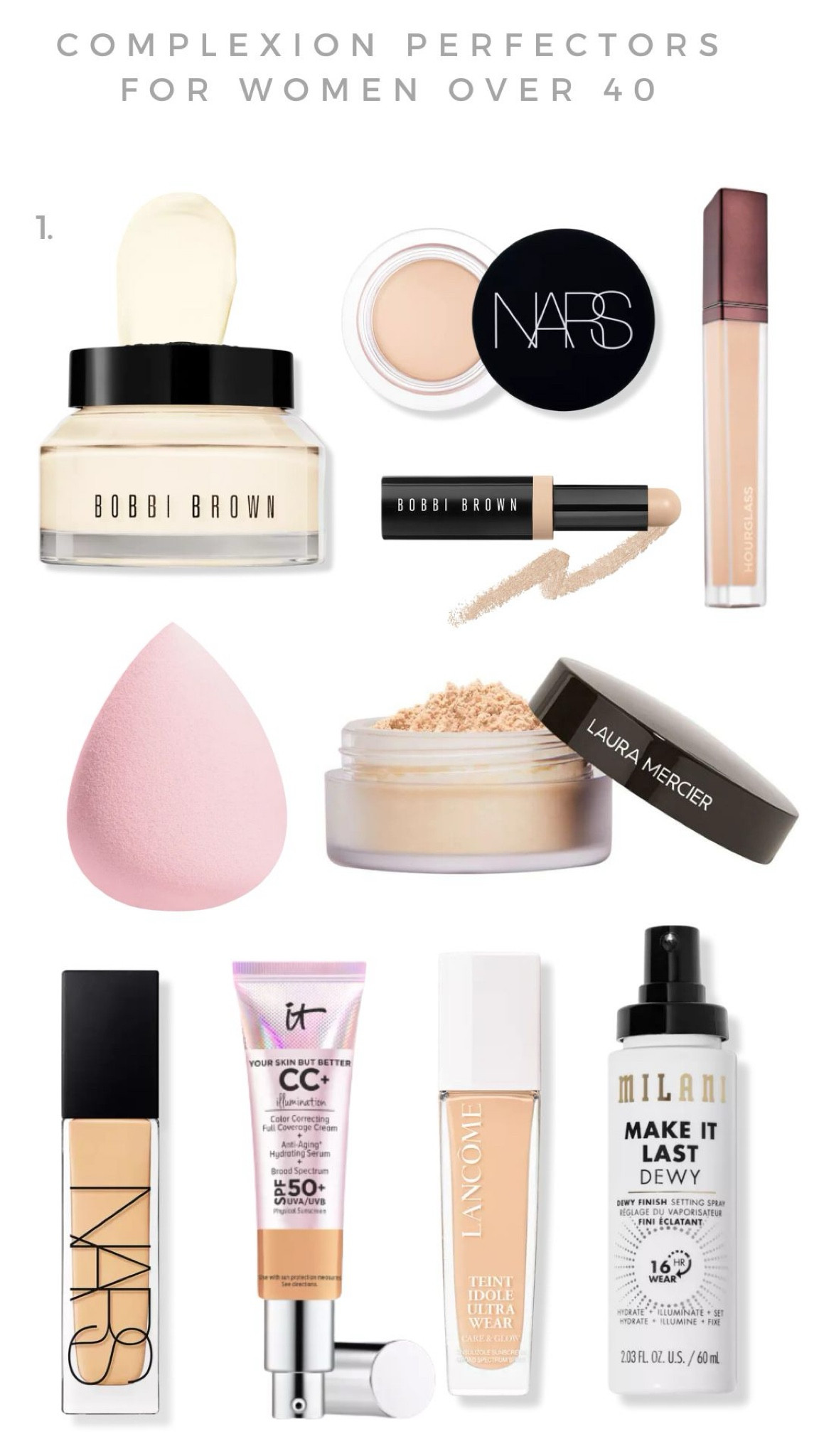 My favorite primer, foundations, concealers and tools for a flawless complexion for women over 40.
 Makeover 40 products for dry & mature skin. 


#LTKbeauty #LTKover40 #LTKstyletip