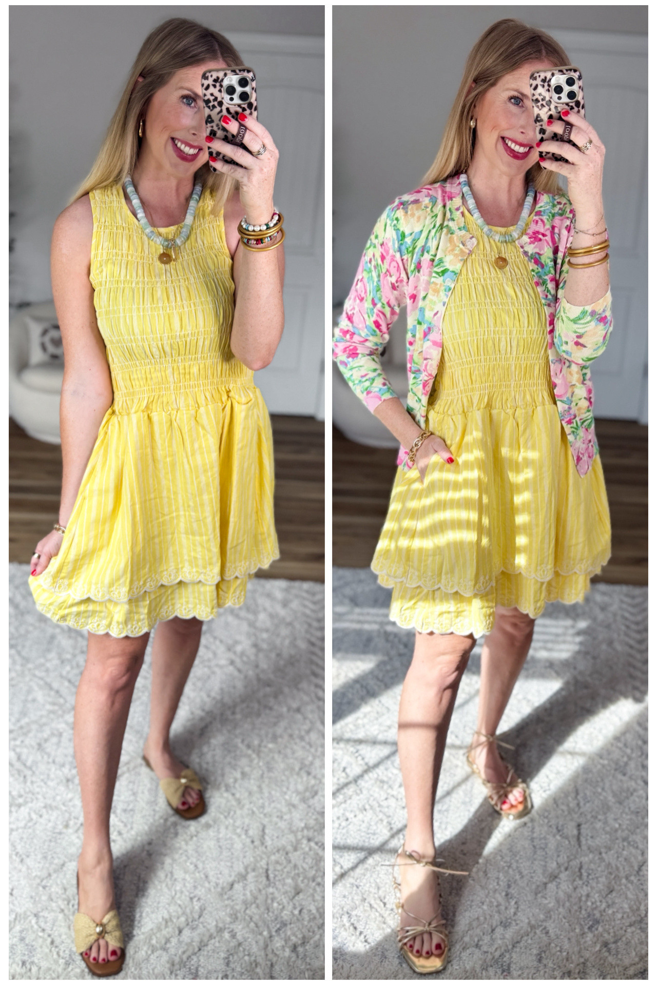 2 ways to style this yellow mini dress from Walmart!

#LTKgrwm #LTKootd