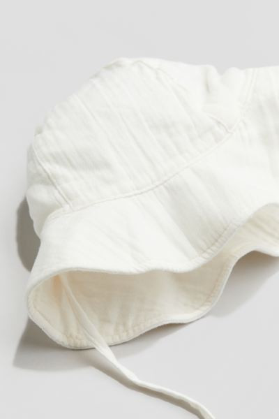 Cotton Muslin Sun Hat - White - Kids | H&M US | H&M (US + CA)