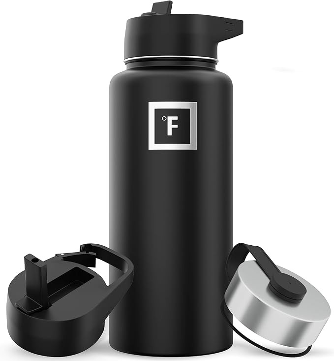 IRON °FLASK Camping & Hiking Hydration Flask with 3 Lids - Stainless Steel, Double Walled & Vacu... | Amazon (US)