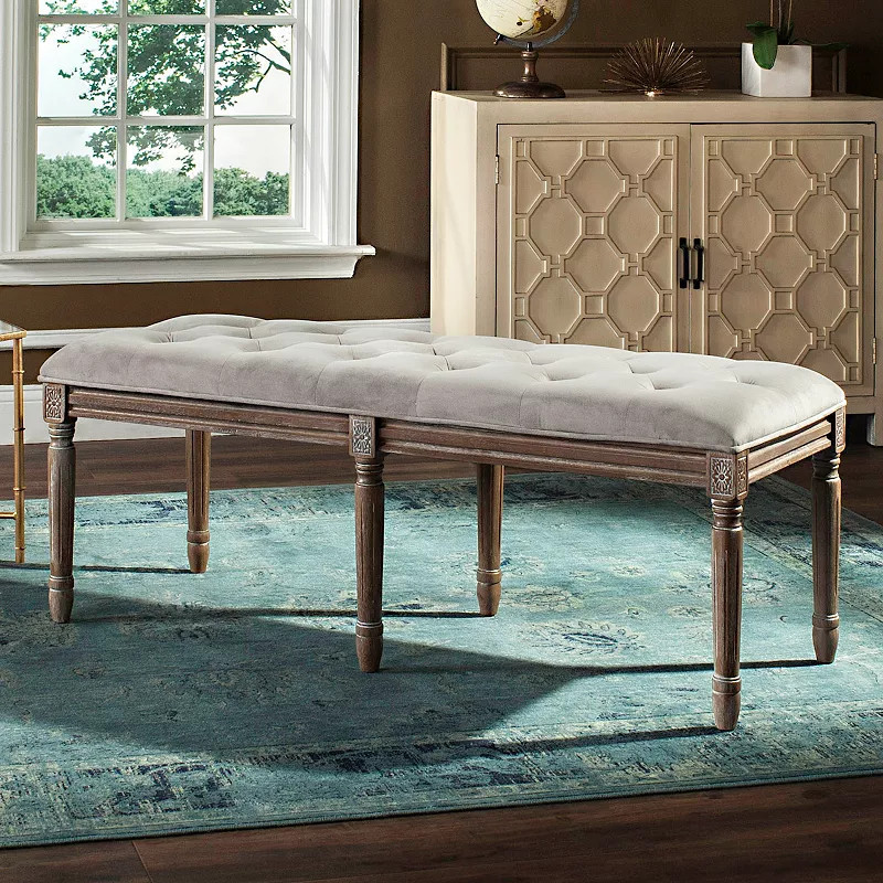 Safavieh French Classic Tufted Bench, Gray | Kohl's