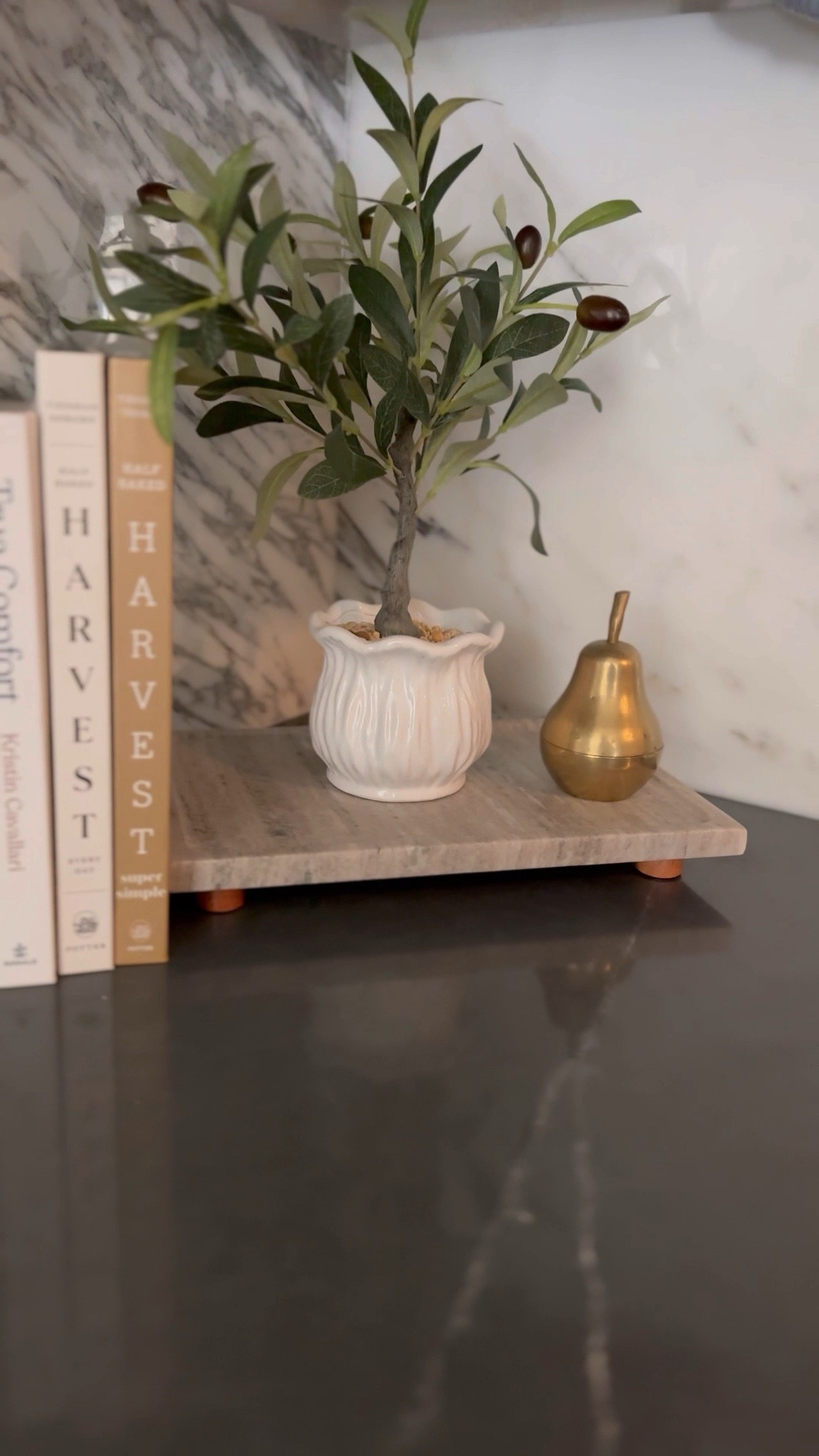 Target circle week deal! 🎯 Love this marble stand for styling on a kitchen countertop!

*pear is vintage and tree no longer available 

#LTKHome #LTKSaleAlert #LTKFindsUnder50