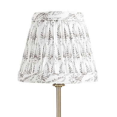 Isla Block Print Pleated Chandelier Shade with Floral Motif & Soft Pleats | Ballard Designs, Inc.