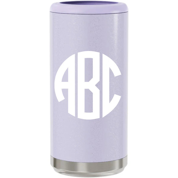 Monogrammed Glitter Skinny Can Cooler | United Monograms
