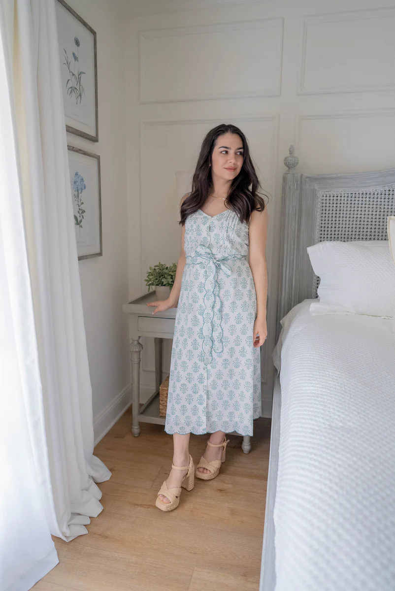 RAMONA MIDI SCALLOPED DRESS | TORRE | All In The Detail