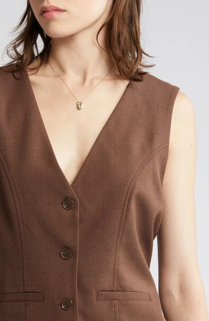 Relaxed Fit V-Neck Vest | Nordstrom