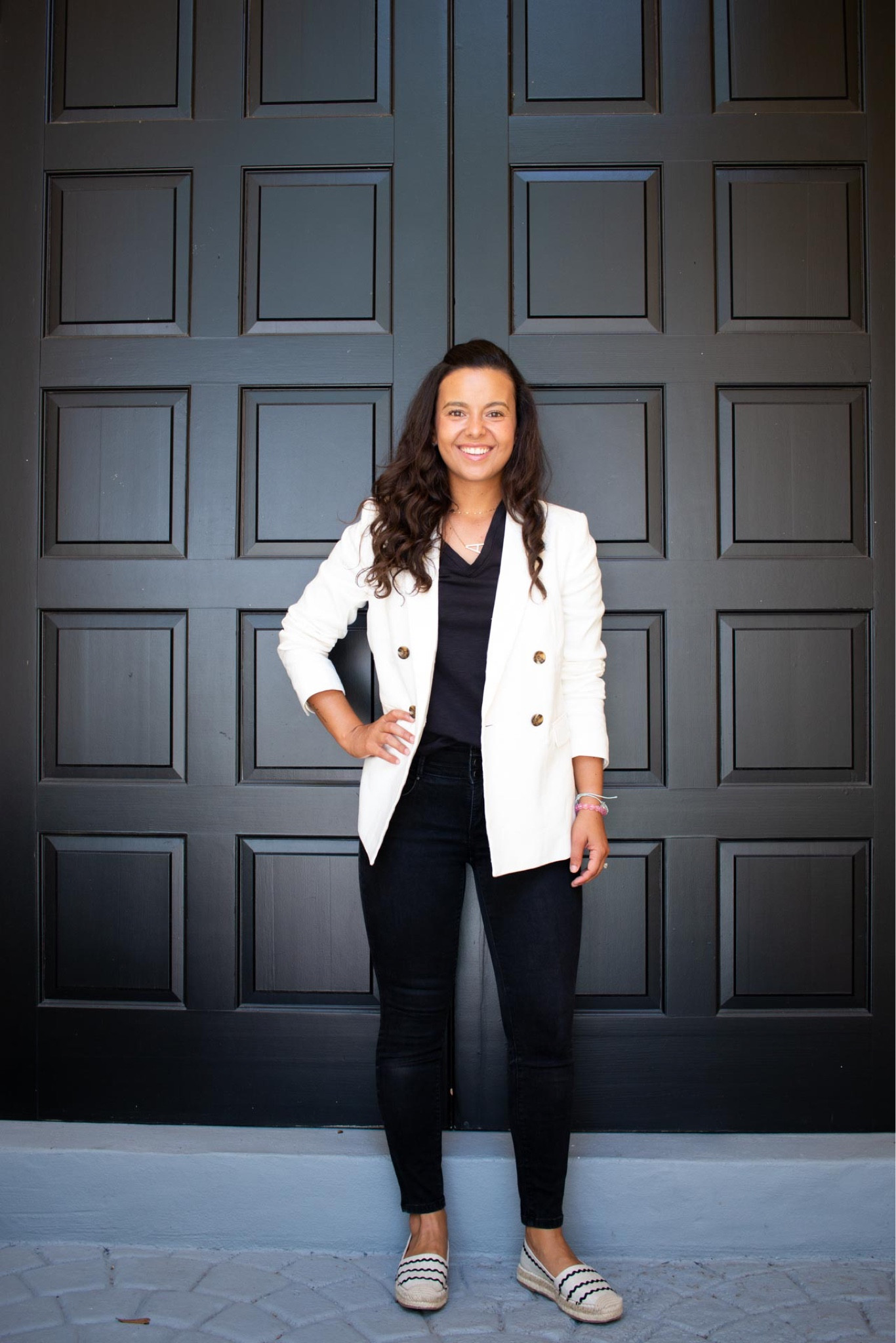 An easy way to style a white blazer! Dress in the same color, printed shoes and accessorize!

#LTKxNSale #LTKstyletip #LTKunder100