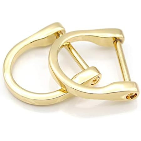 CRAFTMEMORE Tiny D-Rings Shackle Screw Ring for Key Holder Zip Puller Purse Replacement Paracord Bra | Amazon (US)