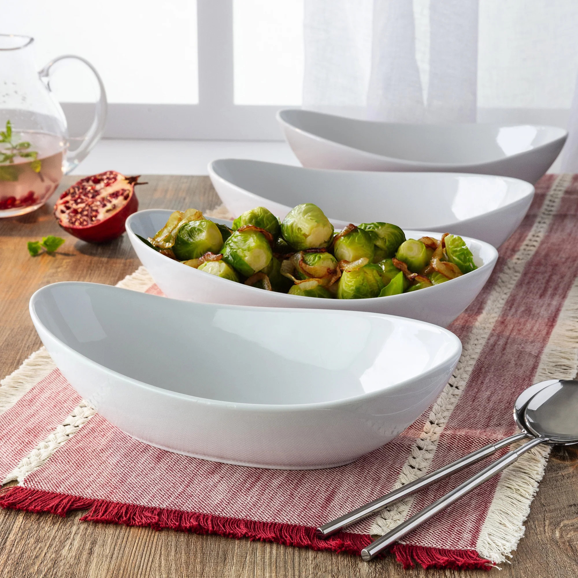 Better Homes & Gardens Oval Porcelain Serve Bowls, White, Set of 4 - Walmart.com | Walmart (US)