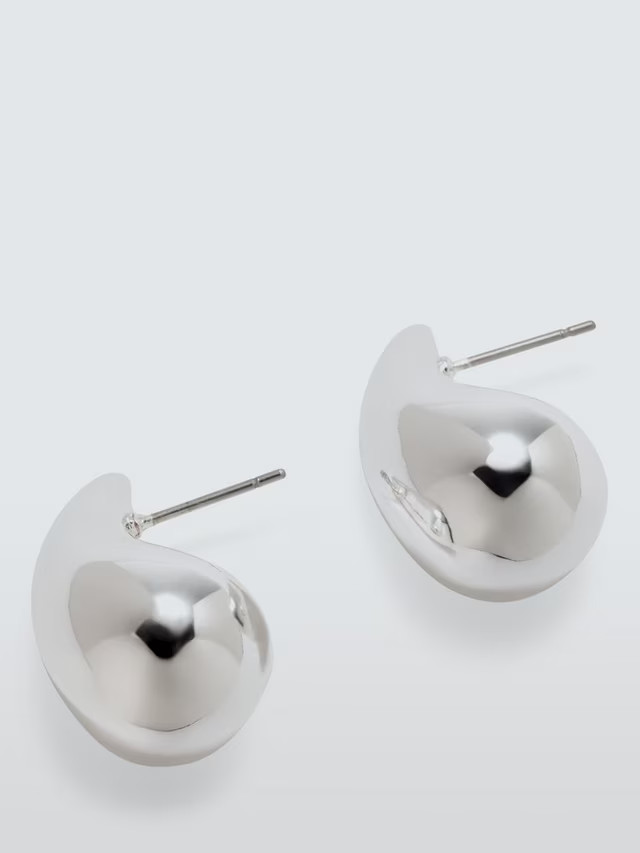 John Lewis Domed Teardrop Stud Earrings | John Lewis (UK)