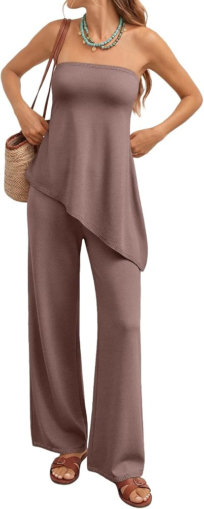 LILLUSORY Two Piece Lounge Sets for Women Going Out Asymmetrical Summer Matching Clothing 2026 Tr... | Amazon (US)