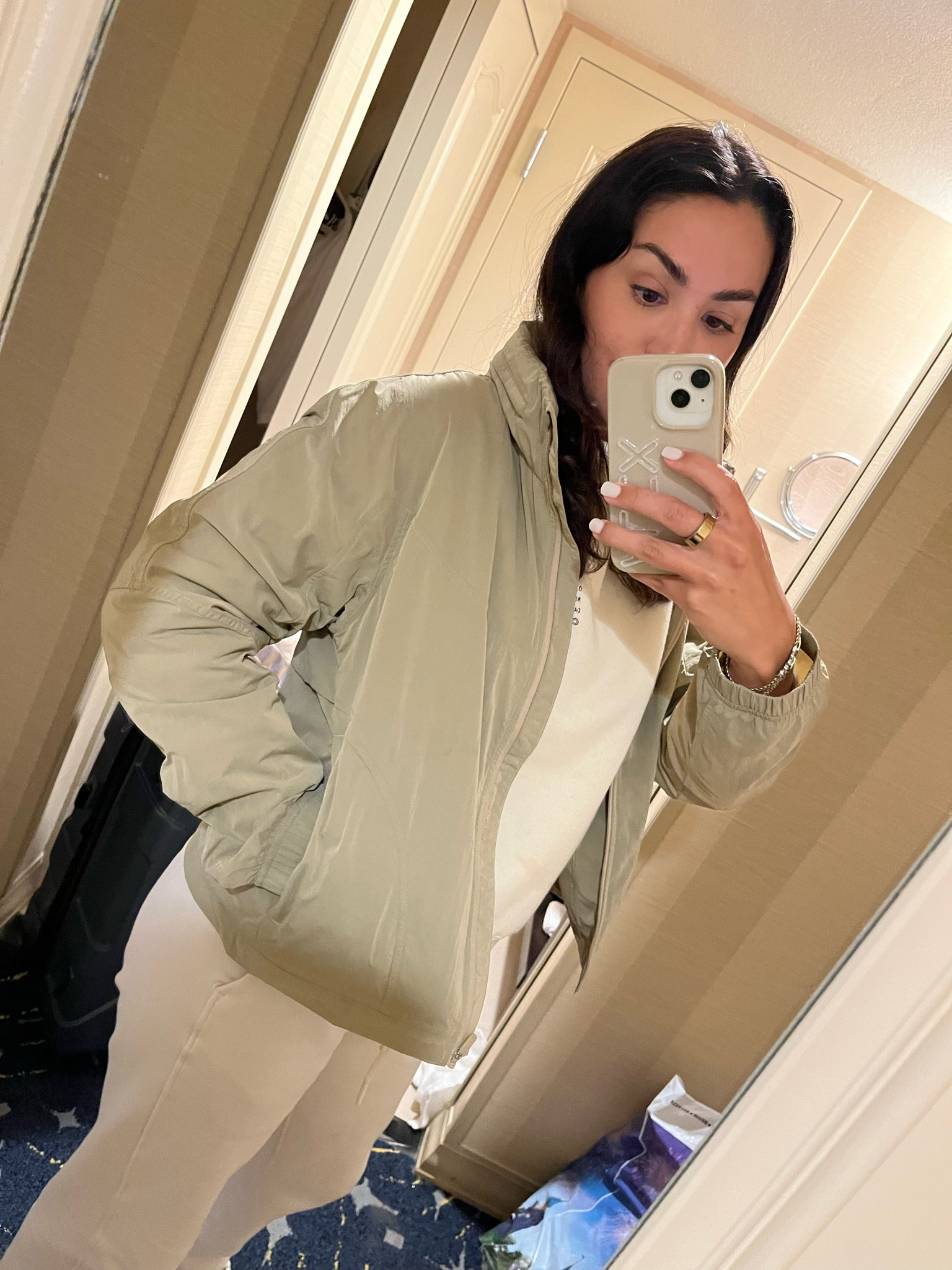 Disney outfit! I’ve been wearing this lululemon jacket for a about a year now and it’s perfect for rainy days! This exact one is sold out but lulu has a lot of similar ones I linked here. 

Vacation, vacation finds, resort, Disney, vacay, disney, sandals, sunglasses, travel, plane travel, kids travel, family, sweatshirts, rain gear, Disneyland, denim, mom jeans, travel outfit, ootd, Alex, Alex garza, Prada 

#LTKSeasonal #LTKFind #LTKunder100