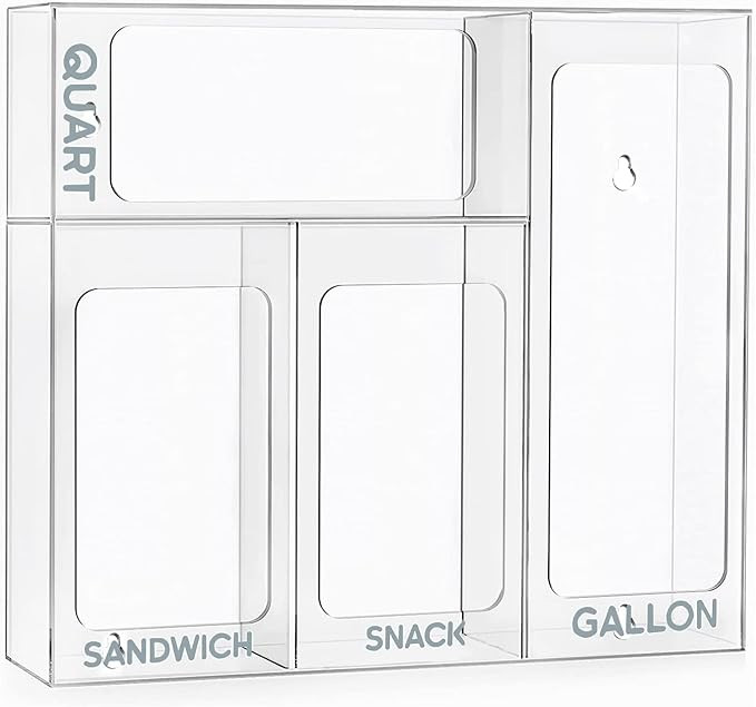 HBlife Ziplock Bag Storage Organizer, Premium Acrylic Compatible Holder Kitchen Drawer Baggie Con... | Amazon (US)