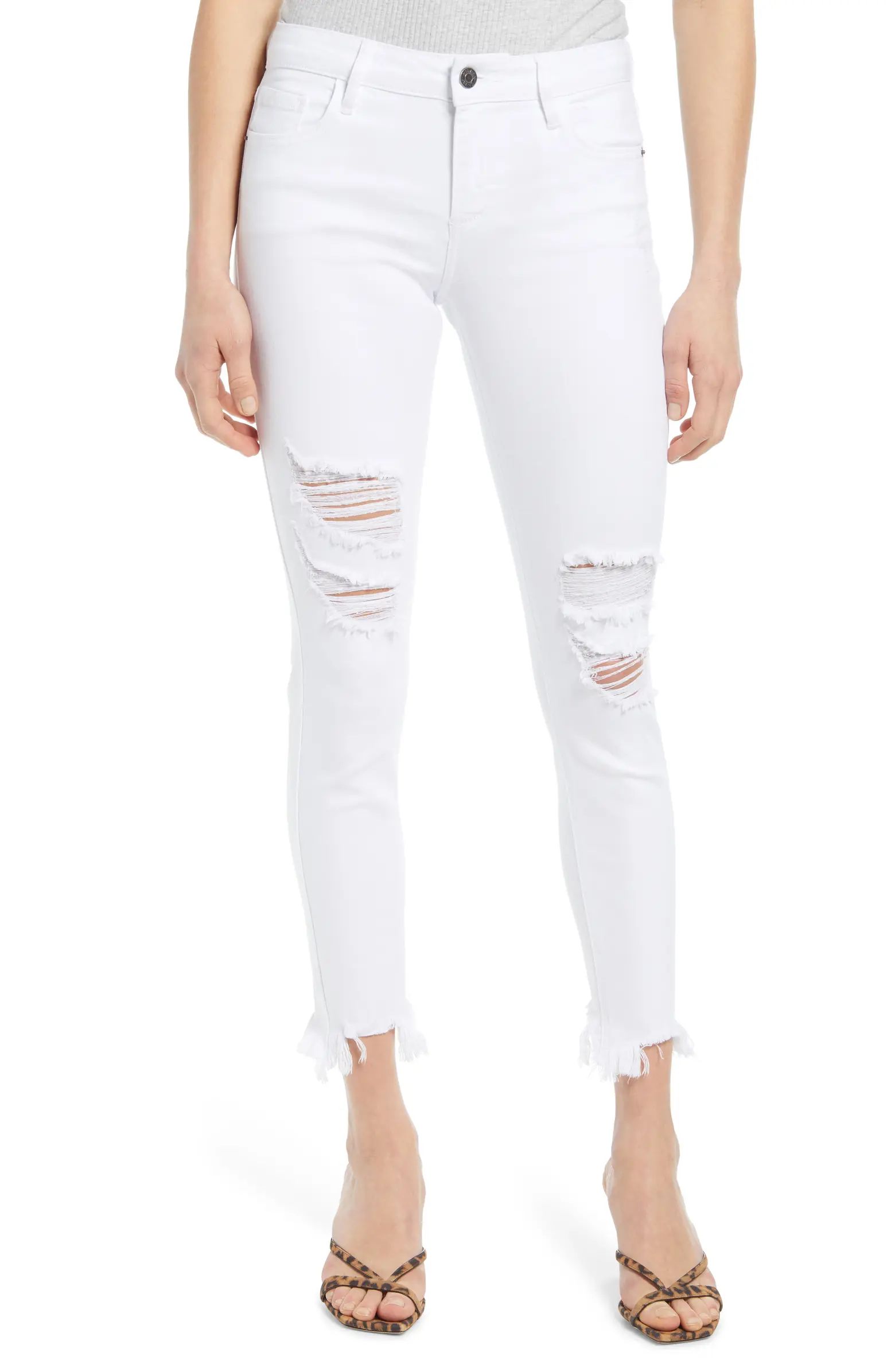 Ripped Raw Step Hem Ankle Skinny Jeans | Nordstrom