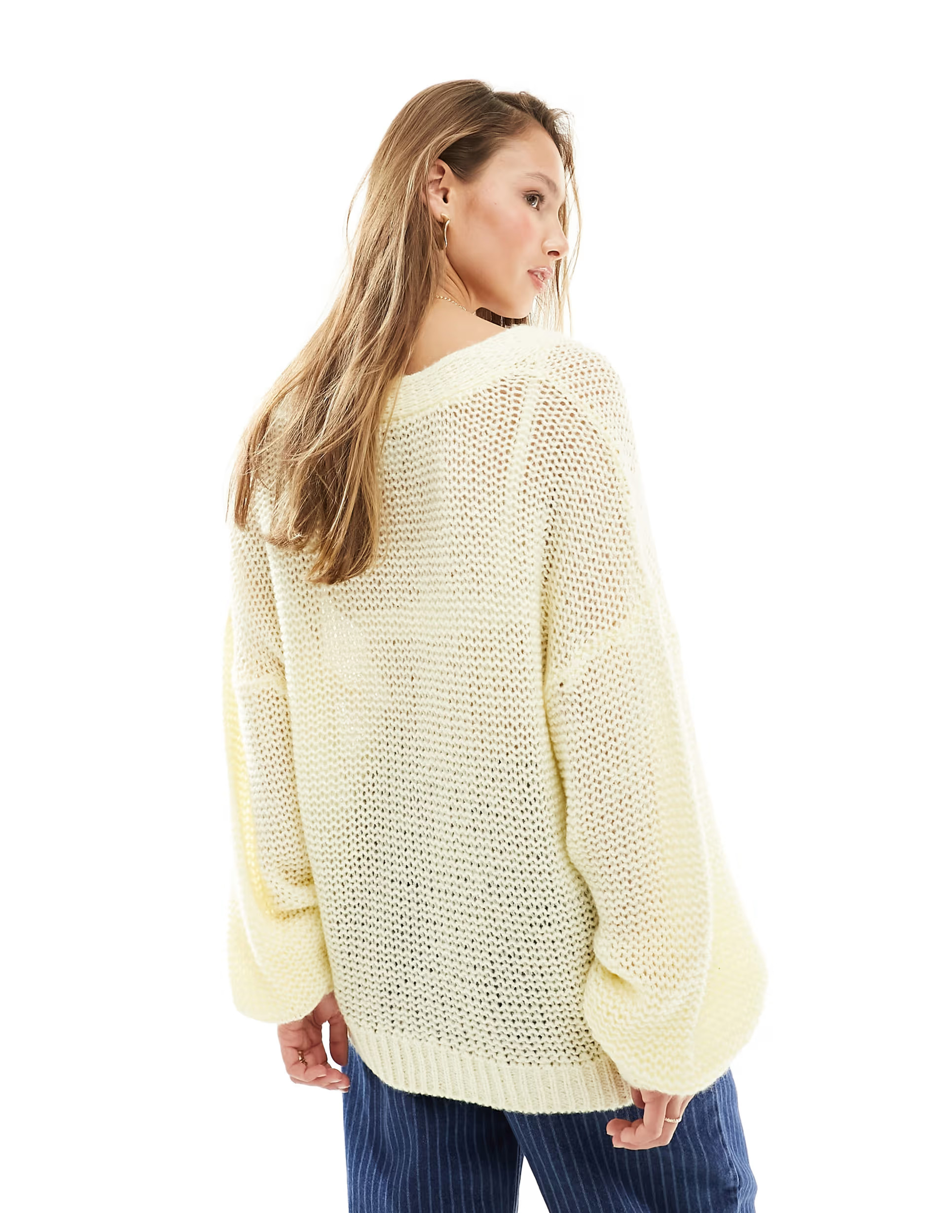 ASOS DESIGN loose knit cardigan in buttermilk | ASOS (Global)