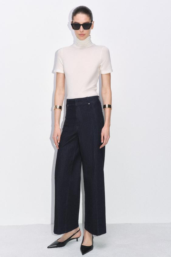 ZW COLLECTION HIGH WAIST WIDE LEG JEANS | Zara US