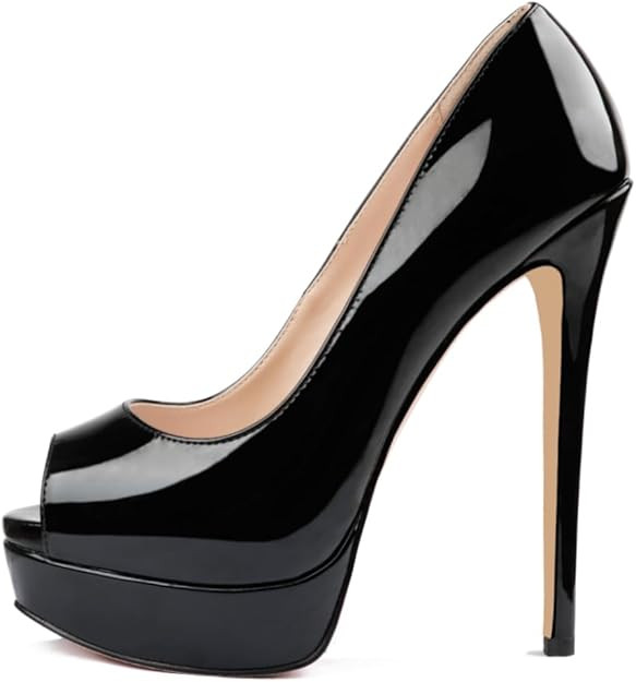 MERUMOTE Women's Platform Stiletto Heels Shoes Peep Toe Pumps 6 inch Heels for Dress Wedding Part... | Amazon (US)
