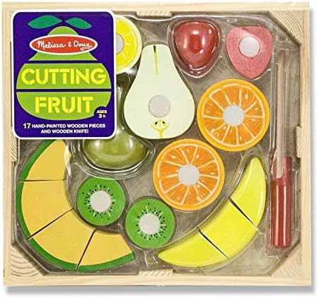 Melissa & Doug Cutting Fruit Set - Wooden Play Food Kitchen Accessory | Amazon (US)