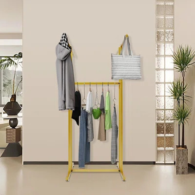Clothes Rack Freestanding Garment Rack For Hanging Clothes Heavy Duty Adjustable Height Retail Clothing Rack For Boutiques Display And Home | Wayfair North America