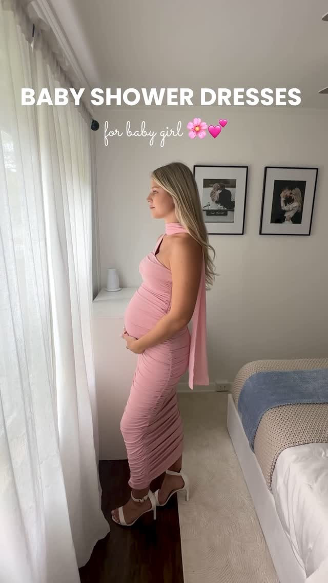 Help!! What dress should I wear to my baby sprinkle? 🌸💕☺️ 
#pregnancy #babysprinkle #babyshoweroutfit #babyshowergirl #babygirl #maternitystyle