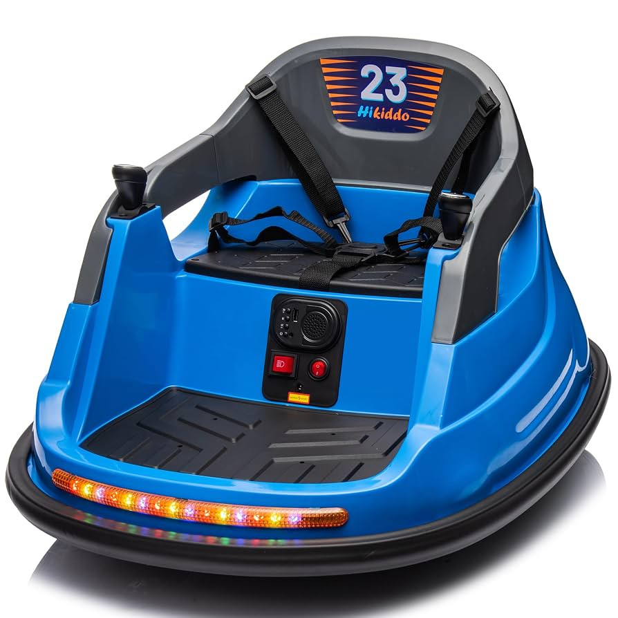 12V Kids Electric Bumper Car, Baby Bumper Car for Toddlers w/Remote Control, 360° Spinning - Blu... | Amazon (US)