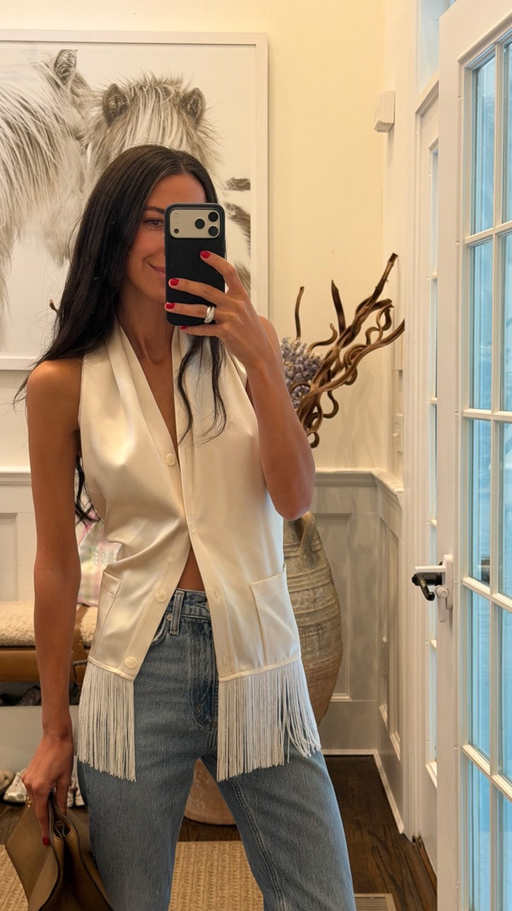 Back in the Hamptons! My top is Aflalo