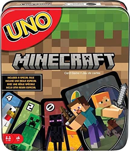 Mattel Games UNO Card Game, Gifts for Kids and Family Night, Themed to Minecraft Video Game, Trav... | Amazon (US)