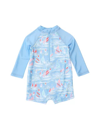 Baby Boys Printed Swim Romper | Belk