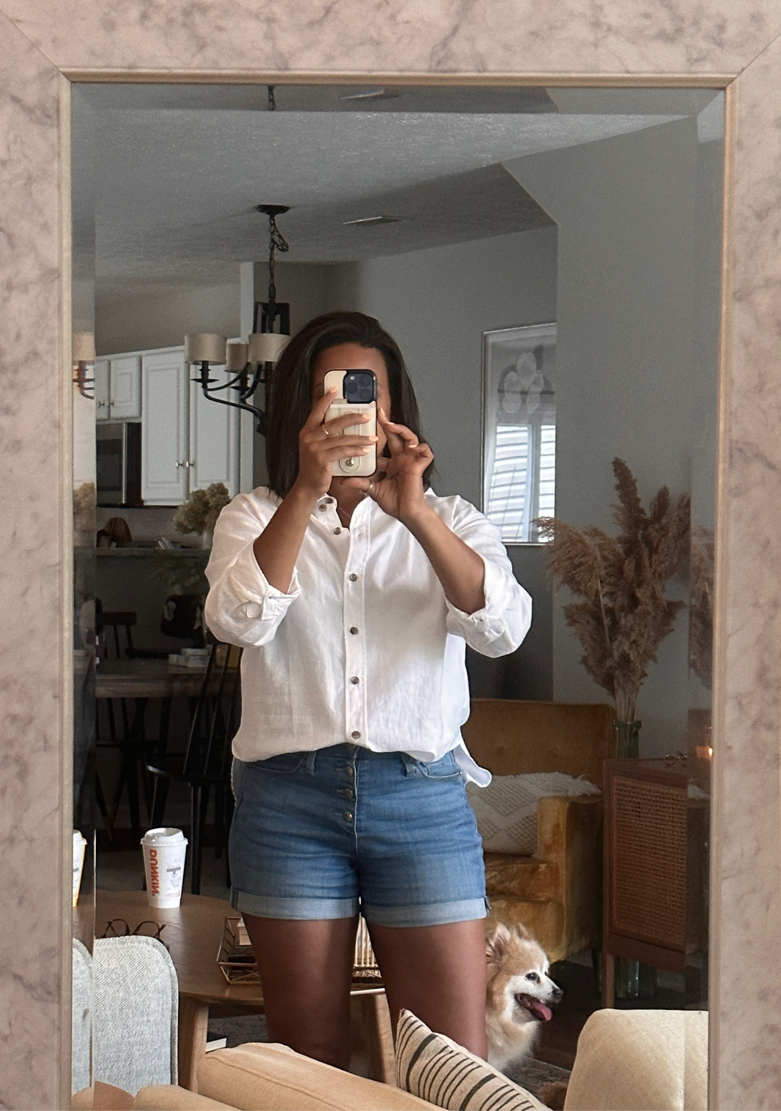 Love this basic button up so much that I have 2 in white and 1 in chambray! 

#LTKunder50 #LTKFind #LTKstyletip