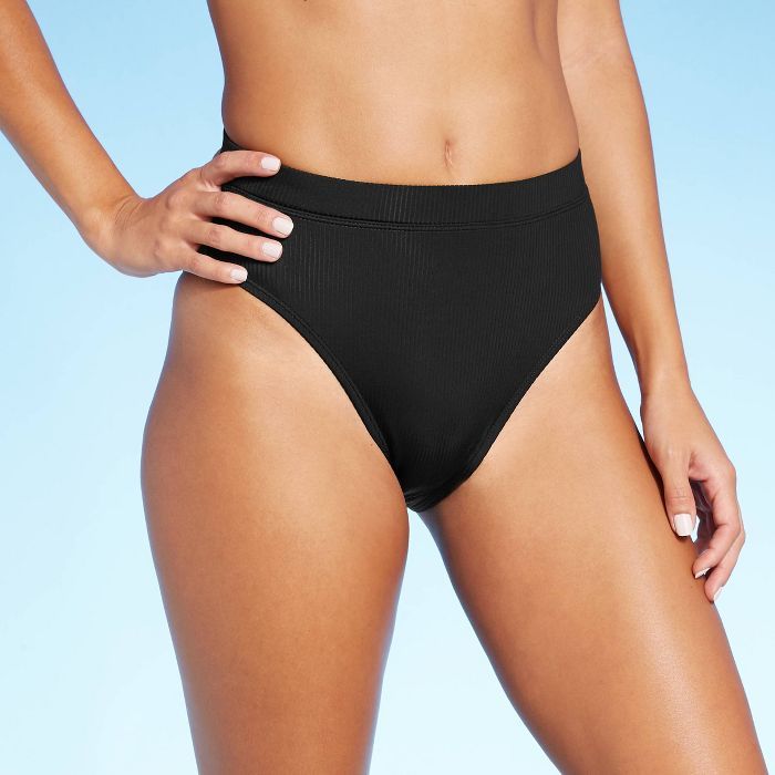 Juniors' Ribbed High Leg High Waist Bikini Bottom - Xhilaration™ | Target