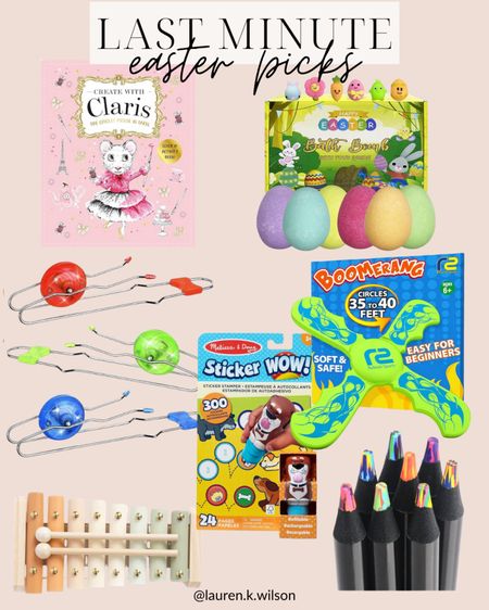 Easter, last minute, baskets, eggs, books, toys, coloring book, colored pencils, instrument 

#LTKfamily #LTKSeasonal #LTKkids