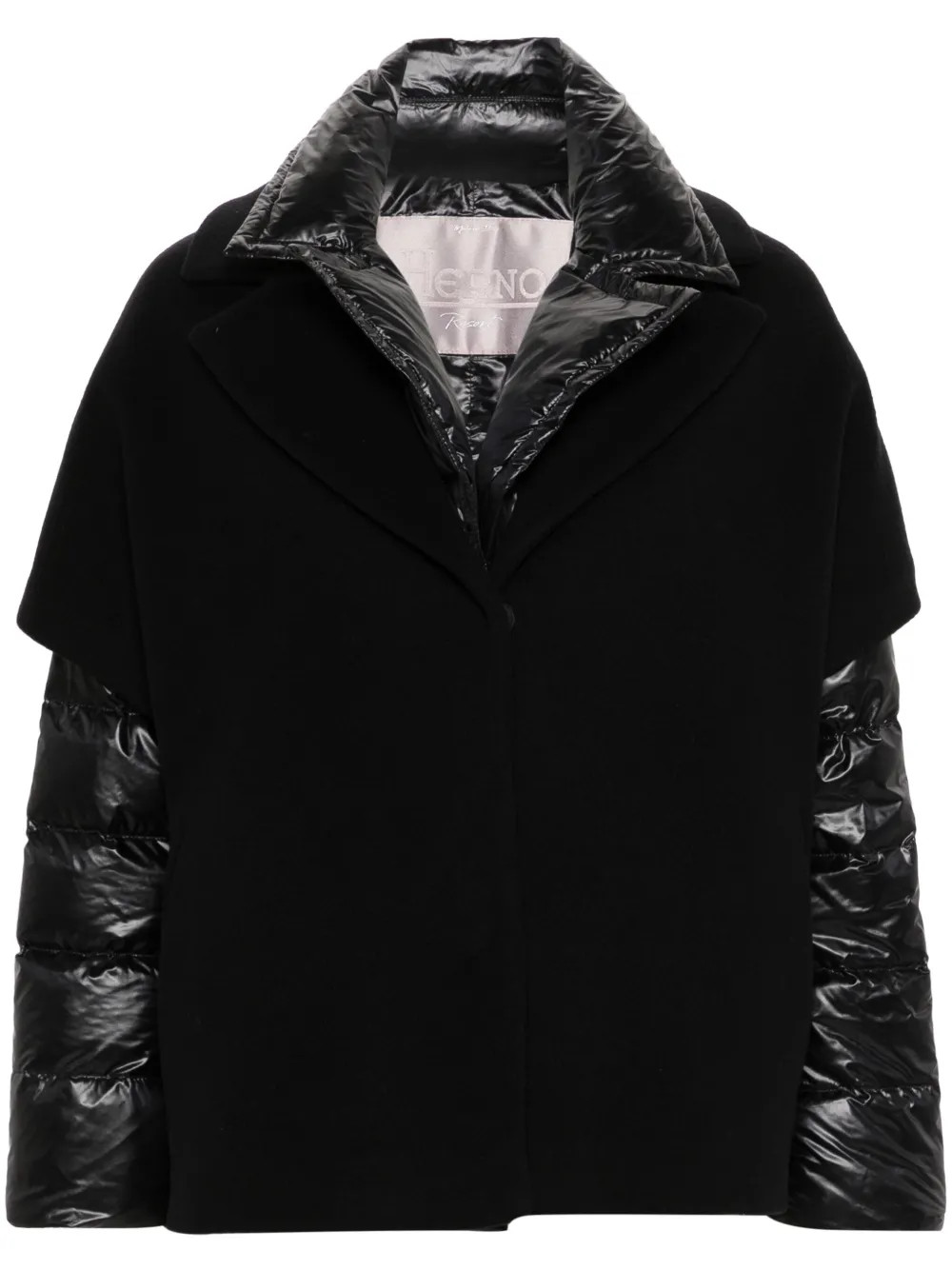 Herno Layered Wool Jacket | Black | FARFETCH UK | Farfetch Global