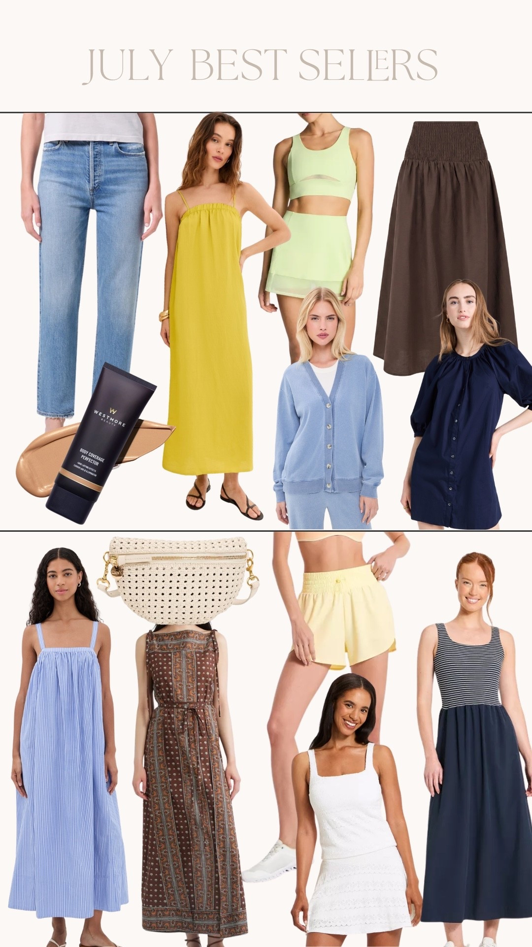 July most loved and best sellers! So many cute dresses and workout looks