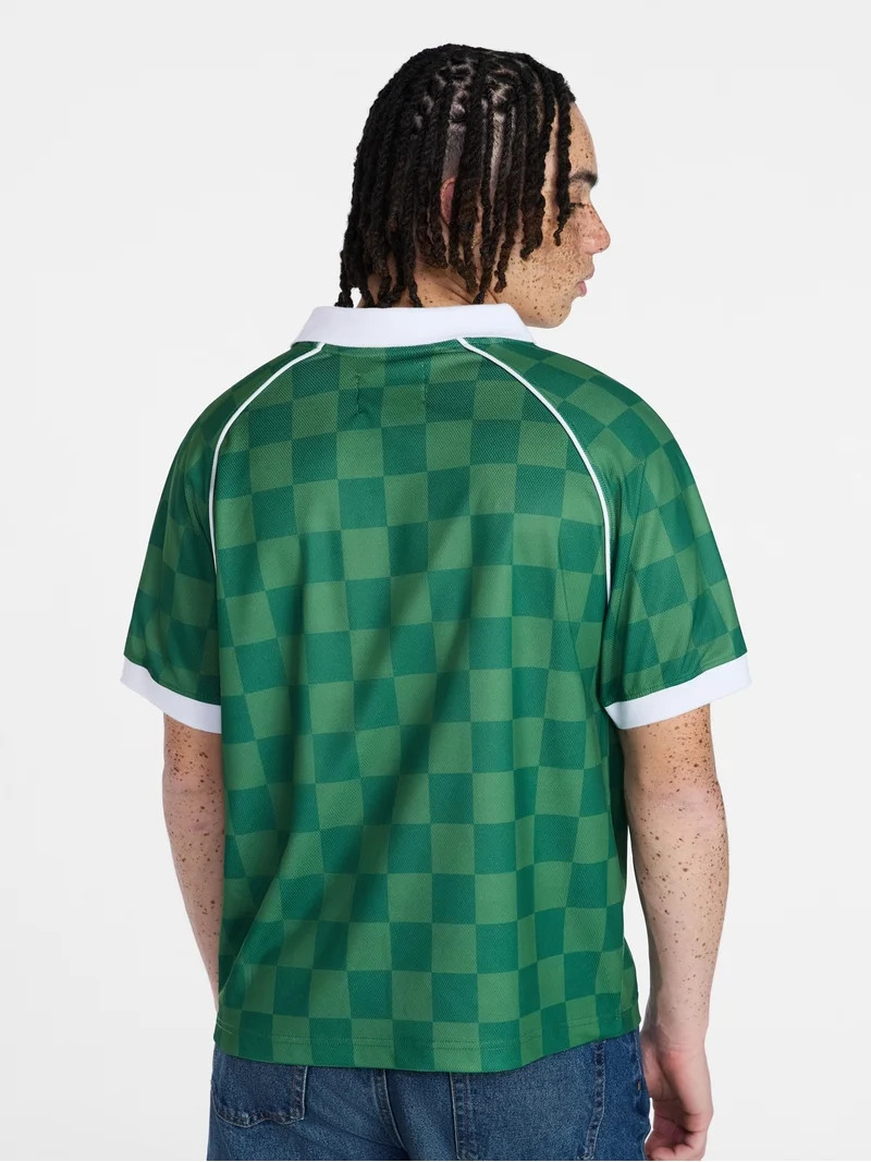 No Boundaries Soccer Jersey Mesh Tee with Short Sleeves, Men's XS-4XLT | Walmart (US)