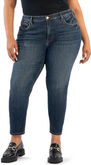 KUT from the Kloth Naomi Fab Ab High Waist Crop Slim Straight Leg Jeans | Nordstrom | Nordstrom