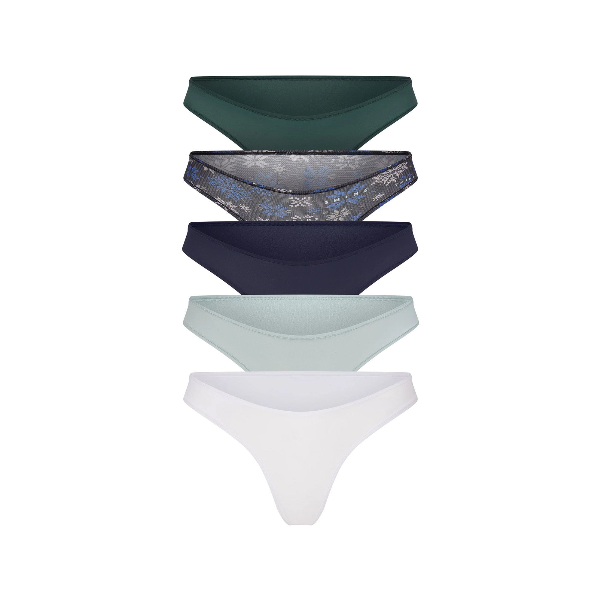 FITS EVERYBODY THONG 5-PACK | NAVY SNOW MULTI | SKIMS (US)