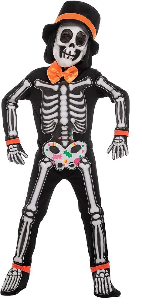 Spooktacular Creations Cute Kids Skeleton Costume with Funny Hat for Boys 3 to 10 Years Old | Amazon (US)